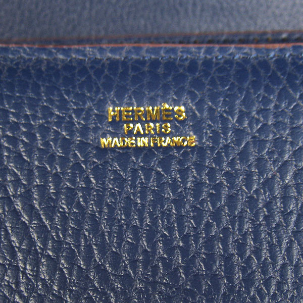 7A Hermes Constance Togo Leather Single Bag Dark Blue Gold Hardware H020